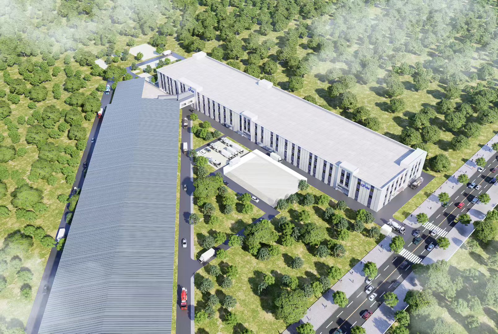 CFVN seamless factory aerial view